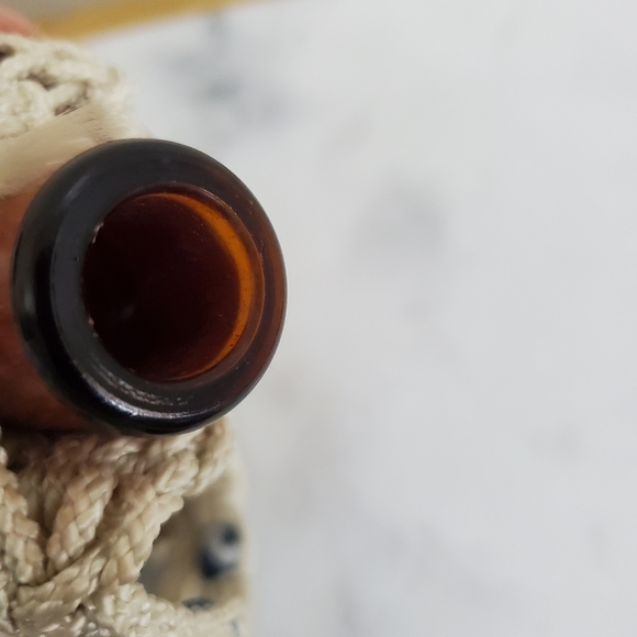 Vintage Bohemian Portugal Brown Glass Hanging Planter Decor Evil Eye Glass Beads - Picture 5 of 14